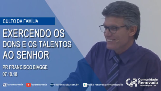 Exercendo os dons e os talentos ao SENHOR